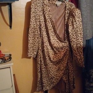 Carol miller cheetah print blouse